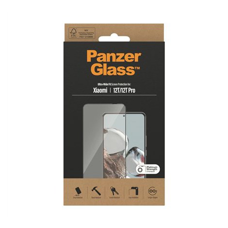 PanzerGlass | Screen protector | Xiaomi 12T, 12T Pro | Black | Transparent - 3